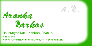 aranka markos business card